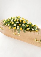 Double Ended Yellow and Cream Casket Spray