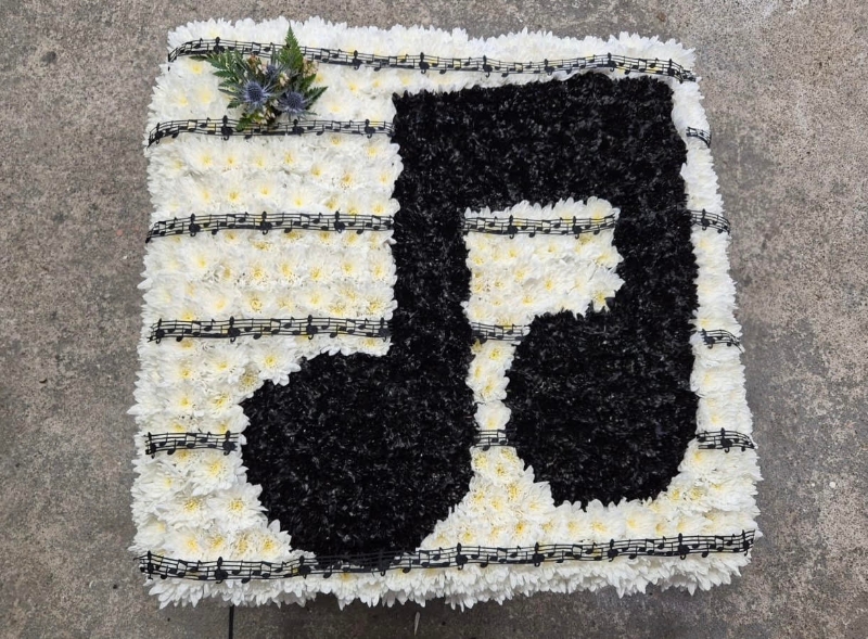 Music Note Funeral Tribute