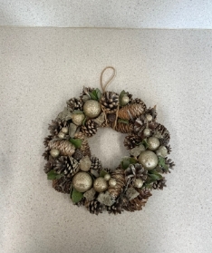 Dried Pinecone Door Wreath