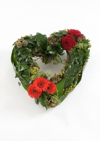Greenery Open Heart Funeral Tribute
